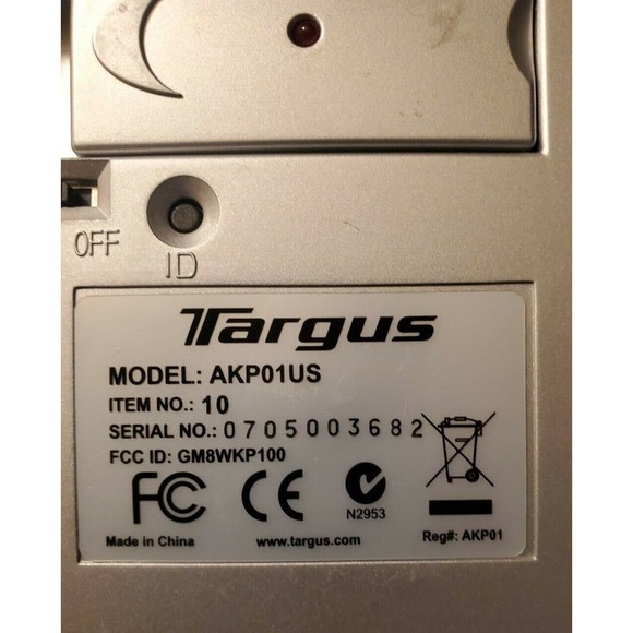 Targus Wireless Stow-N-Go 10 Key Number Keyboard/Keypad #AKP01US - USB, Tested! - Picture 3 of 6